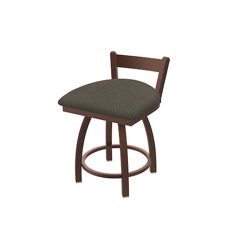 Holland Bar Stool Co 18" Low Back Swivel Vanity Stool, Bronze Finish, Graph Chalice Seat 82118BZ019